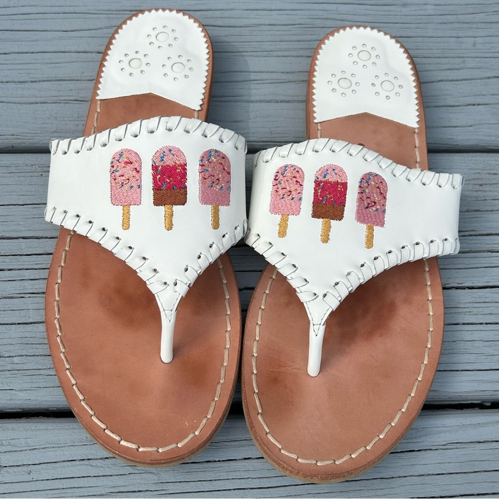 Embroidered Ice Cream Jack Rogers Sandals